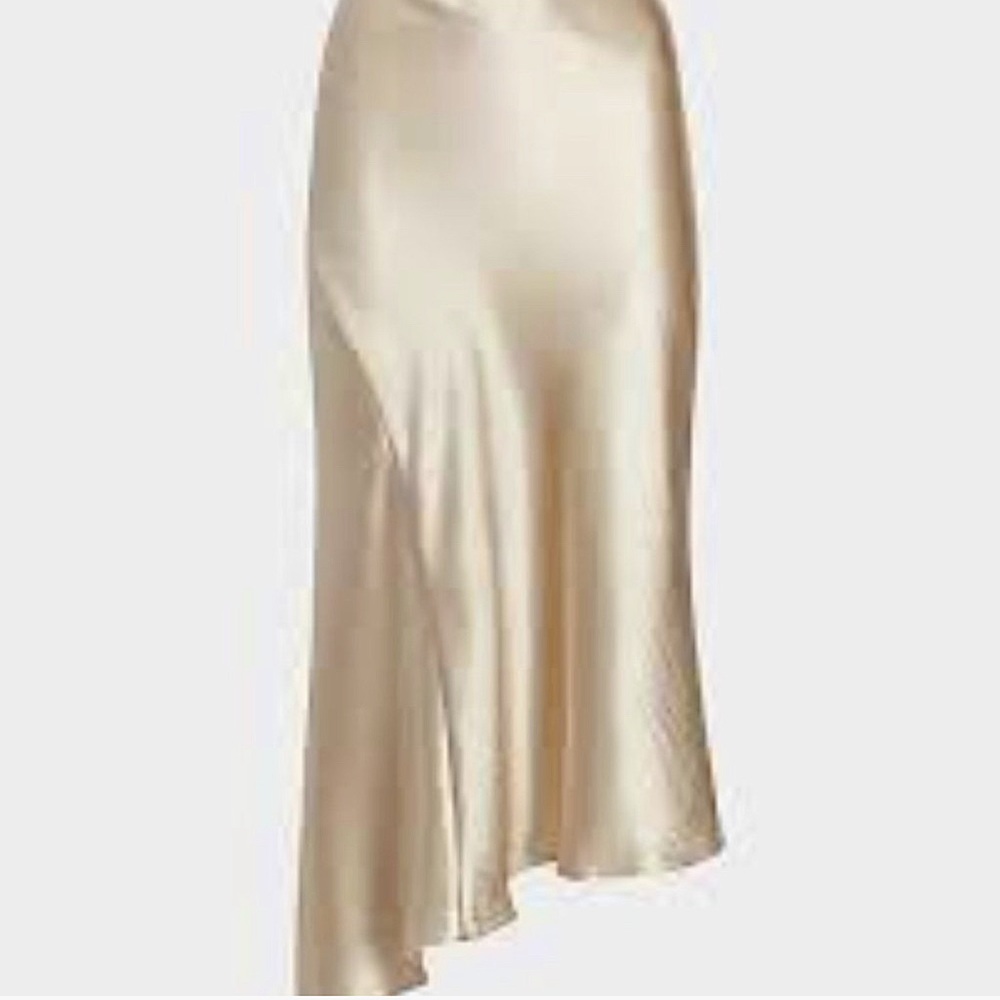 Express Champagne Silk Skirt